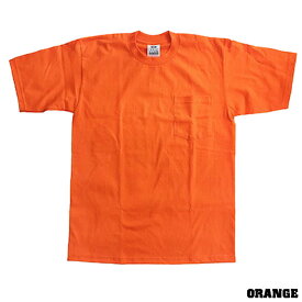 プロクラブ ポケット Tシャツ 無地 PRO CLUB POCKET TEE ♯104 Black White Orange Tシャツ ポケT 無地T 大きいサイズ メンズ 男性 大きいサイズ