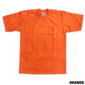 レビューでクーポン★プロクラブ ポケット Tシャツ 無地 PRO CLUB POCKET TEE ♯104 Black White Orange Tシャツ ポケT 無地T 大きいサイズ メンズ 男性 大きいサイズ