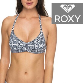 ロキシー ビキニトップ ROXY Girl Of The Sea-Athletic Tri Bikini Top for Women ERJX303609 MARSHMALLOW TRIBAL VIBES STRIP Black White ウーマンズ 水着 レディース サーフィン