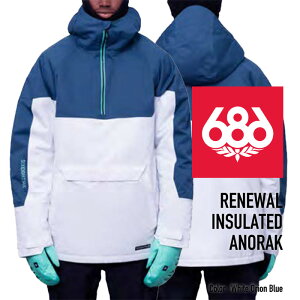 r[ŃN[|[iEOK] [{Ki]Xm[{[h EFA VbNXGCgVbNX WPbg 2024 686 MEN'S RENEWAL INSULATED ANORAK j[AAmbN White Orion Blue Xm{[ 