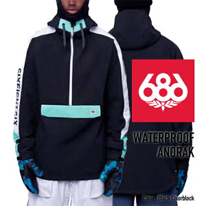r[ŃN[|[iEOK] [{Ki]Xm[{[h EFA VbNXGCgVbNX WPbg 2024 686 MEN'S WATERPROOF ANORAK Black Colorblock EH[^[v[tAmbN Xm{