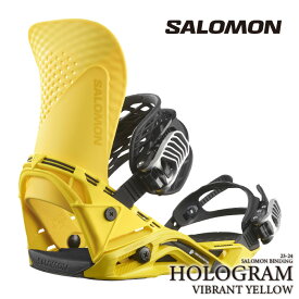 [日本正規品]スノーボード ビンディング サロモン ホログラム 2024 SALOMON HOLOGRAM Vibrant Yellow ビブラントイエロー 黄色 バインディング スノボー 23-24 男性 メンズ