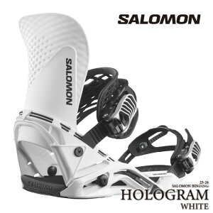 [日本正規品]スノーボード ビンディング サロモン ホログラム 2024 SALOMON HOLOGRAM White ホワイト 白 バインディング スノボー 23-24 男性 メンズ 予約