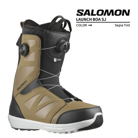 [日本正規品]スノーボード ブーツ サロモン ランチ ボア SJ 2024 SALOMON LAUNCH BOA SJ Sepia Tint Black White スノボー 23-24 男性 メンズ