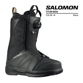 [日本正規品]スノーボード ブーツ サロモン タイタン ボア 2024 SALOMON TITAN BOA Black Black Roasted Cashew スノボー 23-24 男性 メンズ