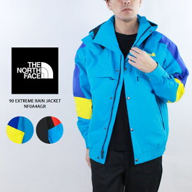 ノースフェイス レインジャケット 防水 THE NORTH FACE 90 EXTREME RAIN JACKET NF0A4AGR Meridian Blue Combo Tnf Black Combo ジャケット 登山用シェル マウンテンパーカー アウトドア キャンプ レインウェア 釣り