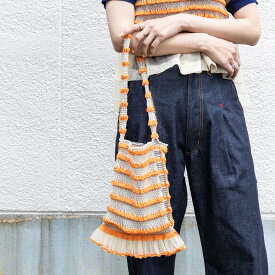malamute"swimming light knit bag" mlm22ss-b01 color:orange size:F マラミュート バッグ ニットバッグ ファッション レディースファッション 大人カジュアル
