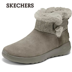 ムートンスリッポン スリッポン レディース スケッチャーズ 革靴 本革 レザースニーカー ボアスリッポン 冬用サンダル ボア 厚底スリッポン 厚底スニーカー 黒 靴 紐なし 軽量 滑らない カ