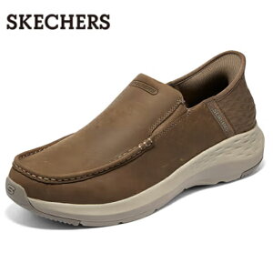 スケッチャーズ スリップインズ メンズ ビジネスシューズ 紳士靴 革靴 本革 牛革 黒 スリップイン スリップイン 手を使わずに履ける靴 トレッキングシューズ スリップインシューズ スリッ