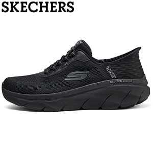 スケッチャーズ スリップイン メンズ 黒 靴 スポーツスニーカー 厚底 立ったまま履ける靴 スニーカー スリップインズ 手を使わずに履ける 靴 軽量 50代 ハンズフリー ランニングシューズ 歩