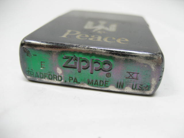 楽天市場】【中古】1995年製 平成7年 Zippo ジッポーPeace ピース