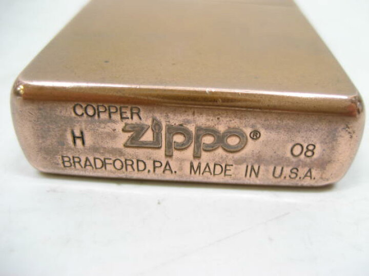 楽天市場】【中古】2008年製 平成20年 Zippo ジッポー SOLID COPPER 
