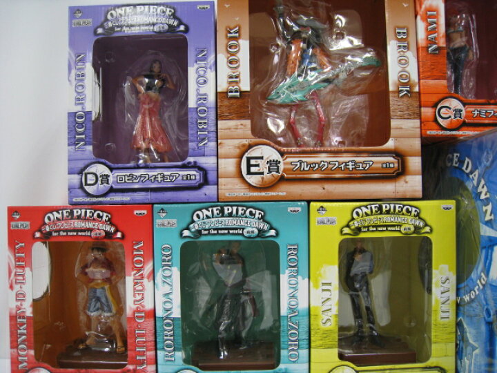 楽天市場 新品 一番くじ One Piece ワンピース ロマンスドーン 前編 後編 新時代 麦わら海賊団 麦わらの一味 フィギュア ルフィ ゾロ サンジ ナミ ロビン フランキー チョッパー ブルック ウソップ セブンヘブンストア
