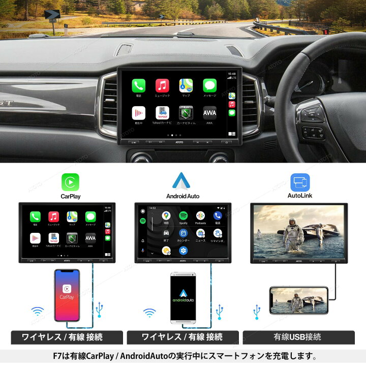 楽天市場】楽天1位【ATOTO公式 F7G110XE-A 10インチ カーナビ】atoto 