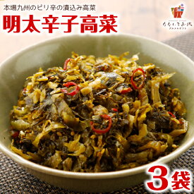 【ほぼ半額クーポン！49%OFF】辛子高菜 100g×3袋 明太子入高菜 送料無料 博多 福岡 帰省土産 旅行土産 おかず ご飯のお供 おつまみ お土産 ギフト ポイント消化 [メール便]