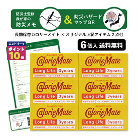 【エントリーでポイント10倍確定！】 カロリーメイト ロングライフ 3年 6個 セット期限2029.07.05 まとめ買い 保存食 防災食 非常食 長期保存 携帯保存食 防災 sevensails 我が家の防災メモ付 カロリーメイト (12個防災メモ付)