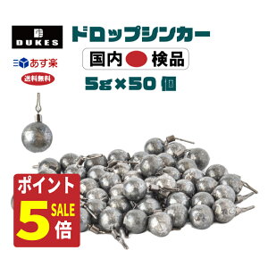 【5の日P5倍!エントリーで+3倍!】ダウンショットシンカー 5g 3/16 oz 50個 おもり セットドロップシンカー ワーム シンカー あす楽 送料無料 ダウンショットリグ カサゴ ガシラ ロックフィッ