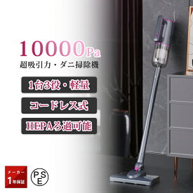 掃除機 コードレス掃除機 10000Pa 強力吸引 高性能 軽量 小型 サイクロン式 スティック型 リーナー コンパクト USB-TypeC充電式 家庭用 省エネ 長時間 2025 家庭用 省エネ 一人暮らし 充電式 ハイパワー 送料無料