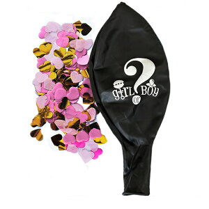 コンフェッティバルーン ビッグ風船 紙ふぶき入り 赤ちゃんの告知 お祝い サプライズ ジェンダーリビールバルーン ベビーシャワー ジェンダー公開 性別発表 おとこの子 おんなの子 ピンク