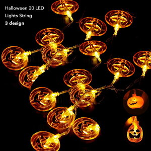 かぼちゃおばけ パンプキン ハロウィン LED20球 halloween 装飾用 ライト 3m ハロウィン飾り ジャックオーランタン ランプ 乾電池式 飾り DIY 玄関 イルミネーション