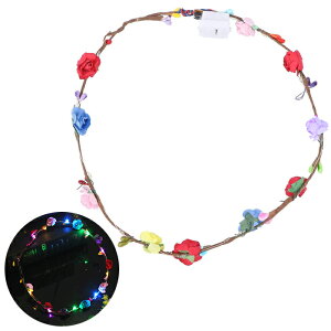 コンサート イベント 光るおもちゃ お祭り 光るグッズ 花かんむり 単品 ばら売り ヘアアクセサリー 学園祭 花飾り 子供 大人 夏祭り 雑貨 誕生日 パーティー フェス パーティー 結婚式 二次