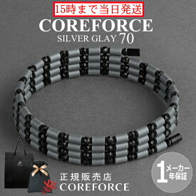 【新作】 コアフォースループ シルバーグレー 70cm 50cm スポーツアクセサリー ブラックスピネル ブレスレット ネックレス ゴルフ プロゴルファー トレーニング 筋トレ アスリート プロ野球 健康アクセ 父の日 プレゼント ギフト COREFORCE 藤波晋太郎 中嶋常幸【楽天倉庫】