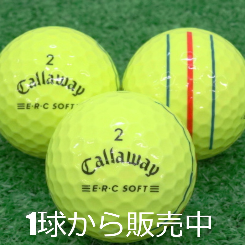 ロストボール キャロウェイ ERC SOFT 2021年モデル イエロー 1個 中古 Bランク 黄色 ソフト ゴルフボール ボール 