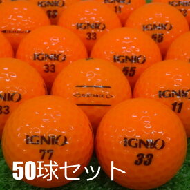 送料無料 ロストボール IGNIO ディスタンス 飛ぶ オレンジ 50球セット 中古 Aランク イグニオ ゴルフボール