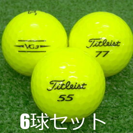 ロストボール タイトリスト VG3 イエローパール 2020年モデル 6球セット 中古 Aランク 黄色 ゴルフボール