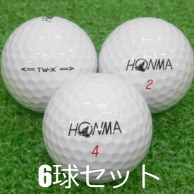 ロストボール ホンマ TW-X ホワイト 2020年モデル 6球セット 中古 Aランク 白 本間 ゴルフボール