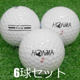 ロストボール ホンマ TW-X ホワイト 2021年モデル 6球セット 中古 Aランク 白 本間 ゴルフボール