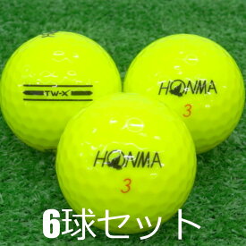 ロストボール ホンマ TW-X イエロー 2021年モデル 6球セット 中古 Aランク 黄色 本間 ゴルフボール