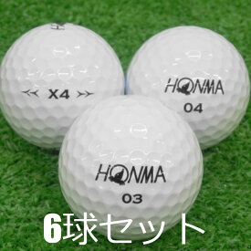 ロストボール ホンマ X4 ホワイト 6球セット 中古 Aランク 白 本間 ゴルフボール
