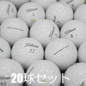 ロストボール ゴルフボール 2023 Titleist Pro V1 ホワイト 20球セット 中古 Cランク 格安 タイトリスト プロV1 スピードスピン打感そのすべてを高次元で融合したトータルパフォーマンスボール！白 ブイワン 送料無料 中古ゴルフボール 練習用 コース使用可 まとめ買い