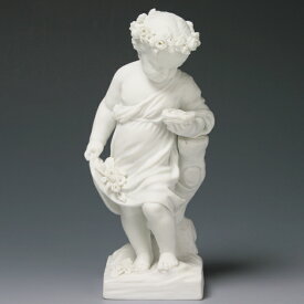 セーブル 白磁 人形四季の子供・春 2004年復刻ハンドメイド ビスケット 置物 飾り物新硬質磁器 フランス製 Sevres