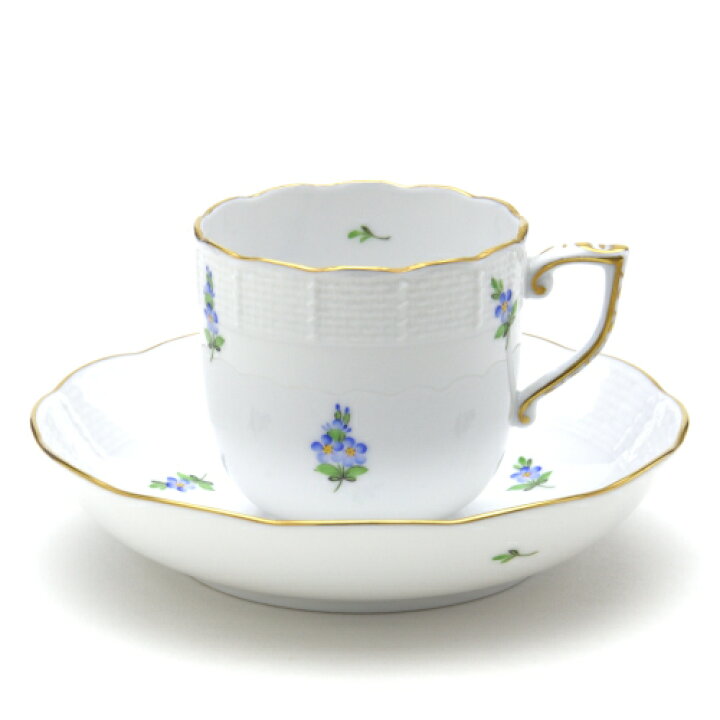 楽天市場】ヘレンド コーヒーカップ＆ソーサー 忘れな草 手描き 磁器製 