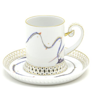 ヘレンド コーヒーカップ&ソーサー カイト・凧透かし彫り ハンドメイド 手描き 磁器製 洋食器珈琲碗皿 ハンガリー製 Herend