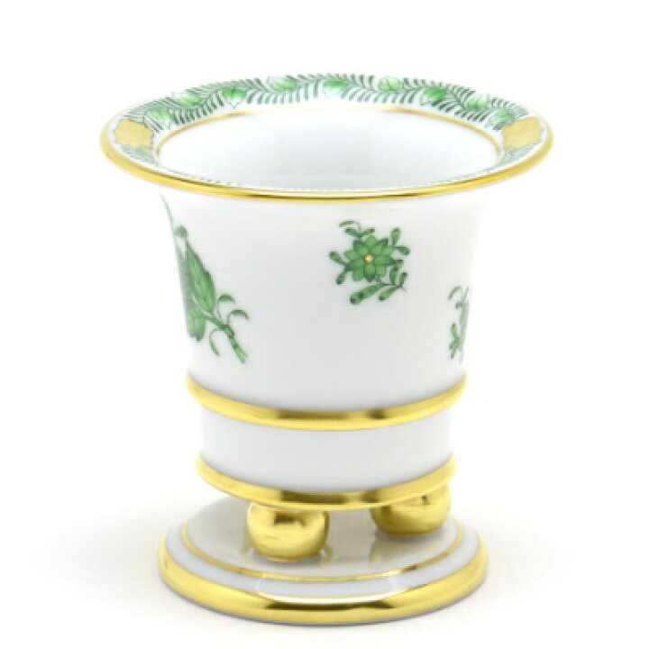 楽天市場】ヘレンド AV アポニーグリーン 06424 花瓶 ミニアンピール  