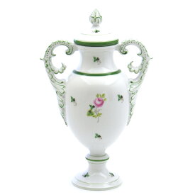 ヘレンドVRH(ヘレンドのウィーンのバラ)(06492)ファンシーベース(蓋付き飾り壺)洋食器 陶磁器HEREND ハンガリー