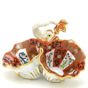 ヘレンド シノワズリG 西安の赤・ゴドロー(07696)アシュトレイ(ドルフィン) HEREND ハンガリー【smtb-TD】【saitama】