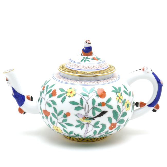 ハンドペイント ヘレンドOC(中国の鳥) (03304)ティーポット(0.8L)マンダリン装飾HEREND ハンガリーブランド陶磁器飾り物・置物