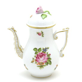 ヘレンドPBR-1(小さな薔薇の花束・ピンク)(00616)コーヒーポット(S)(0.3L)薔薇摘みHEREND　ハンガリーブランド陶磁器飾り物・置物