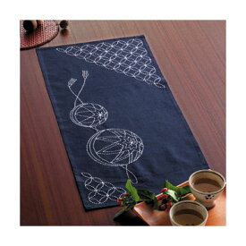 オリムパス 刺し子キット テーブルセンター手まりと七宝つなぎ　刺し子キット261　(取り寄せ品)　(メール便可)