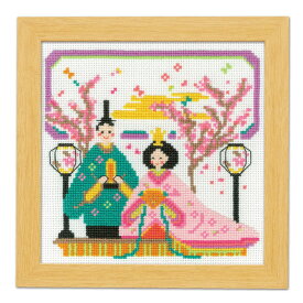 オリムパス 刺しゅうキットかわいいひなまつりキット 華やか雛まつり(クロス ステッチ)　7510　(取り寄せ品)　(メール便可)