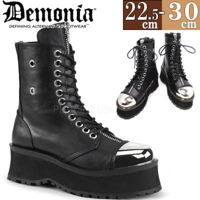 【楽天市場】Demonia デモニア 厚底 ブーツ 黒 ユニセックス 人気