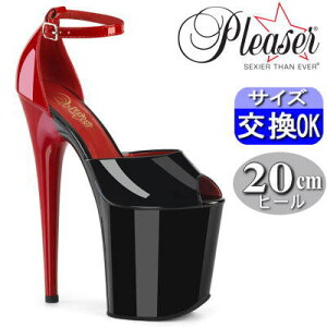 Pleaser 20cm�q�[�� �v���[�U�[ �|�[���_���X�p�q�[�� �t���~���S ����T���_�� ����X�g���b�v�t�� �q�[���T���_�� �s���q�[�� ���f�B�[�X �C �ߑ� �ߏ� ���� FLAM868�y�u���b�N�z