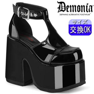 【3ヶ月保証&特典付】デモニア demonia 厚底 パンプス 黒 超厚底 おでこ靴 13cm ヒール ローファー レディース 靴 人気 パンク ロック ロリータ ゴシック ゴス ゴスロリ ごつい V系 サイバー 量産