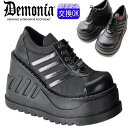 DEMONIA |厚底12cm|21.5cm〜28cm| デモニア 厚底スニーカー 黒 12センチ ヒール 超厚底靴 パンク ロック ごつい ゴツい ボリューム スニーカー 量産型 地雷系 厚底 レディース シューズ 靴 公式 STOMP-08 STO08/B/PU