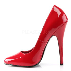 ハイヒールパンプス赤ヒール高15.2cm【レッドエナメルピンヒールレディース靴ボンテージ女王様女装男の娘大きいサイズ】DOMINA-420/R(type)