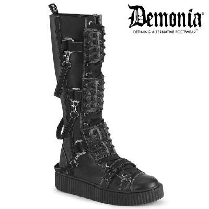 Demonia パンクブーツロングブーツデモニアゴスロリゴシックゴス